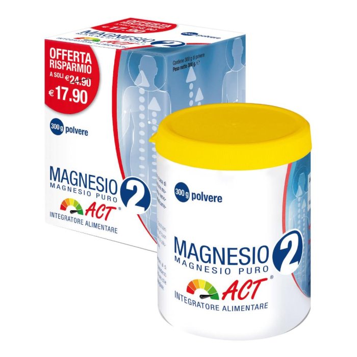 Magnesio 2 Act Magnesio Puro Integratore Alimentare 300 g