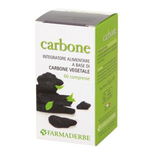 Farmaderbe Carbone Vegetale Integratore Gas Intestinali 60 Compresse