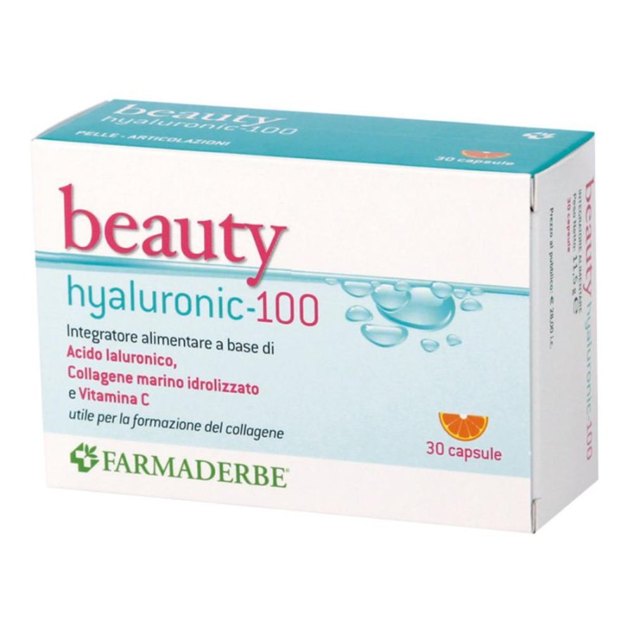 Farmaderbe Beauty Hyaluronic 100 3 Blister Da 10 Capsule Farmaderbe Beauty Hyaluronic 100 3 Blister Da 10 Capsule