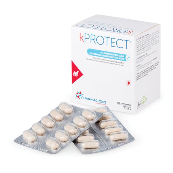 Kprotect Cane e Gatto 120 Compresse Masticabili Integratore per la Funzione Renale e il Benessere dei Reni