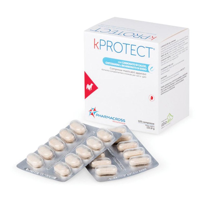 Kprotect Cane e Gatto 120 Compresse Masticabili Integratore per la Funzione Renale e il Benessere dei Reni