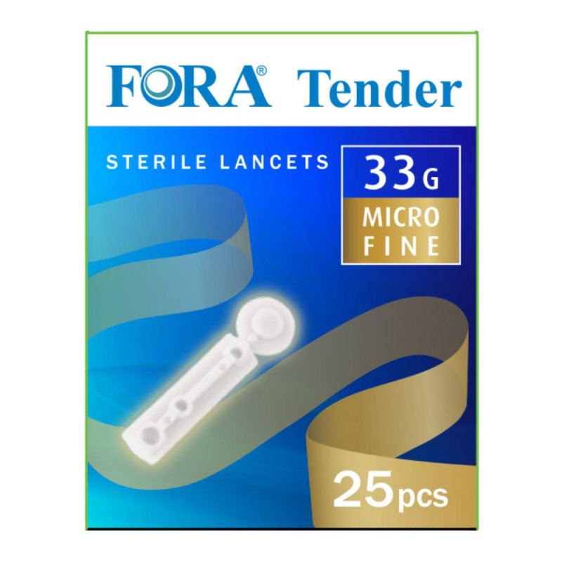 Fora lancette pungidito 33G 25 pz lancette sterili monouso per misurazione glicemia