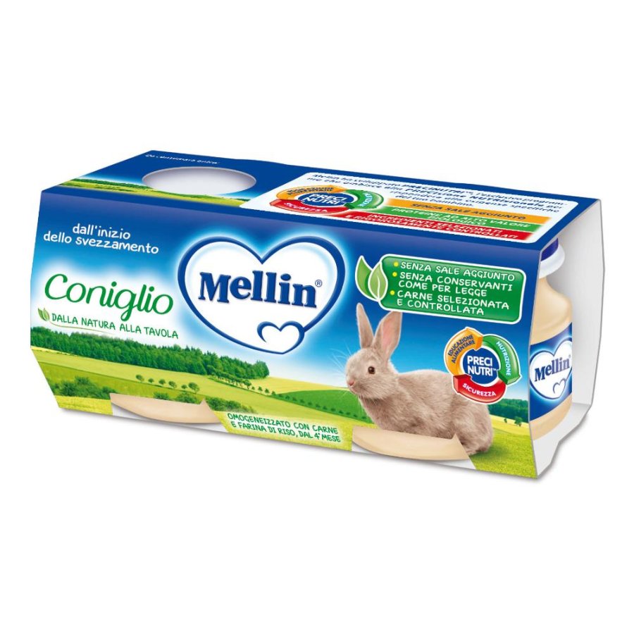 Mellin Omogeneizzato Coniglio 2 X 80 G Mellin Omogeneizzato Coniglio 2 X 80 G