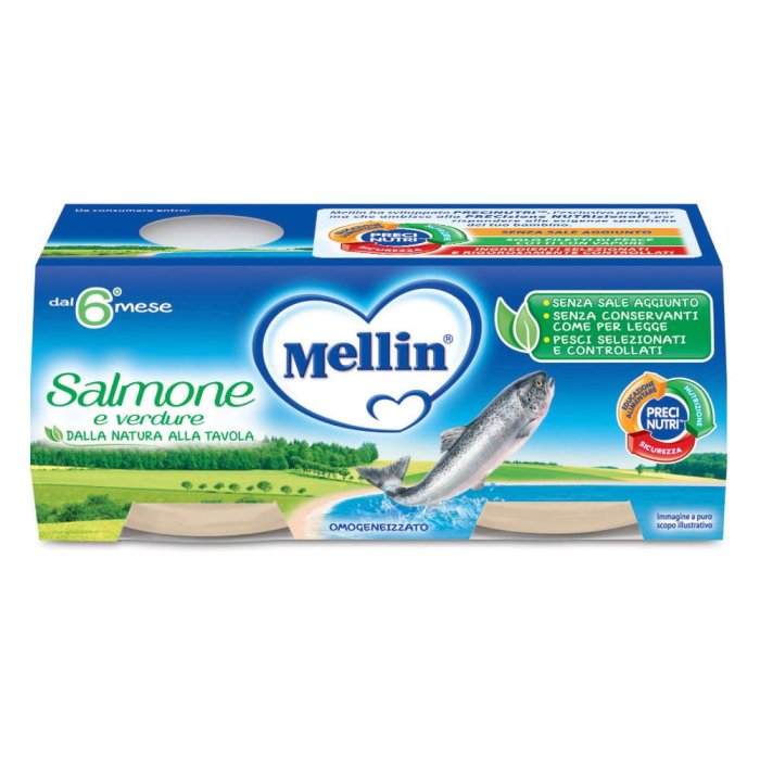 Mellin Omogeneizzato Salmone 2 X 80 G