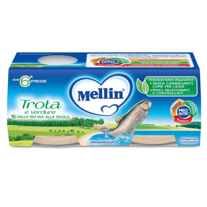 Mellin Omogeneizzato Trota 2 X 80 G