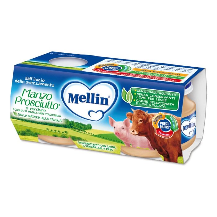Mellin Omogeneizzato Manzo Prosciutto Con Verdure