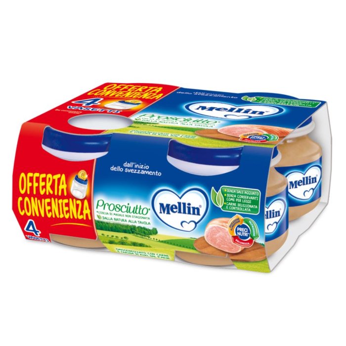 Mellin Omogeneizzato Prosciutto 4 X 80g