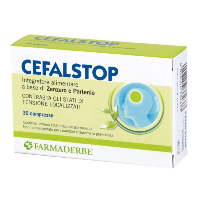 Cefalstop Farmaderbe Integratore per Mal di Testa e Cefalea 30 Compresse