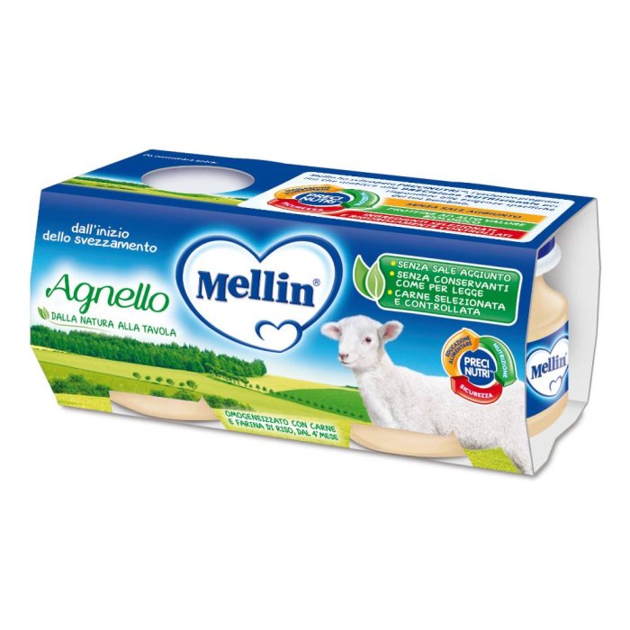 Mellin Omogeneizzato Agnello 2 Pezzi X 80 G
