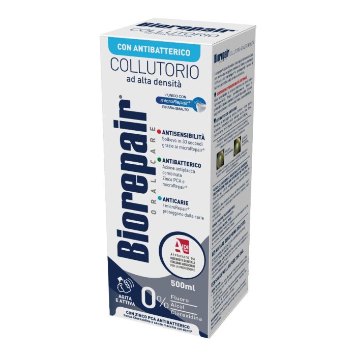 Biorepair Collutorio Antibatterico 3in1 Denti Sensibili Triplice Azione 500 ml