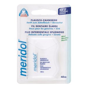 Meridol Filo Interdentale Spugnoso Cerato Delicato Gusto Menta Fresca 40 mt