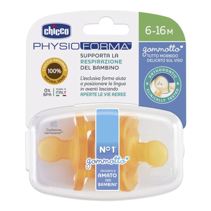 Chicco Gommotto Physio Soft Ltx 6-12 Mesi 2 Pezzi