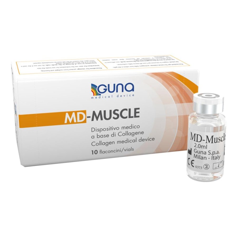 Guna MD Muscle dispositivo medico 10 flaconcini da 2 ml per trattamento e benessere muscolare