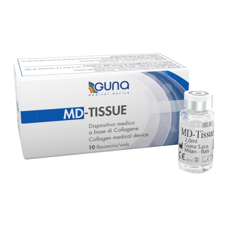 Guna MD Tissue 10 Flaconcini da 2 ml Trattamento per Tessuti Connettivi e Dolore Articolare