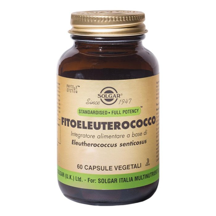 Solgar Fitoeleuterococco Integratore Alimentare 60 Capsule Vegetali