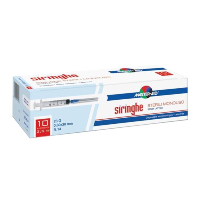 Master-Aid Siringhe Sterili Monouso Per Venipuntura G23 0,60 x 30 mm 10 Siringhe