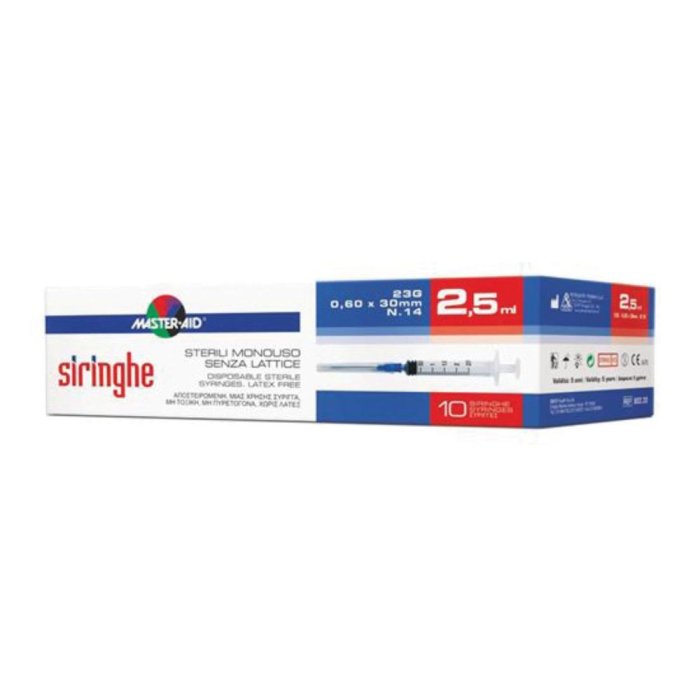 Master-Aid Siringa per Venipuntura G21 0,8x40 mm 10 ml 10 siringhe