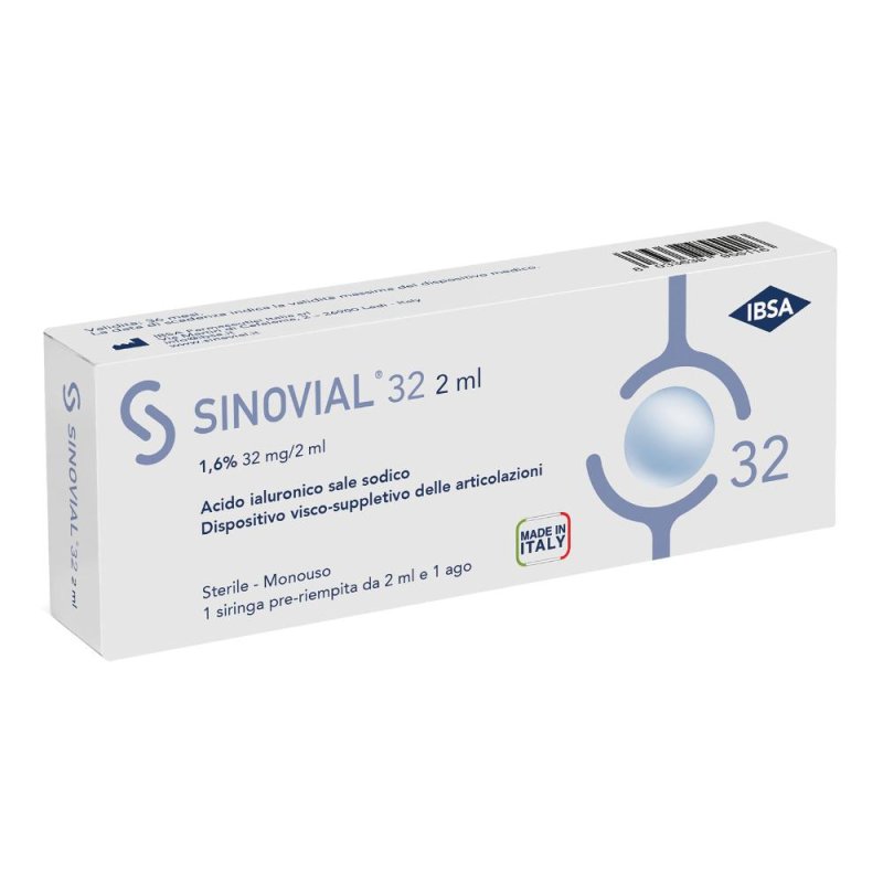 Sinovial Forte 32 Siringa intra-articolare di Acido Ialuronico 1,6% 3 pezzi