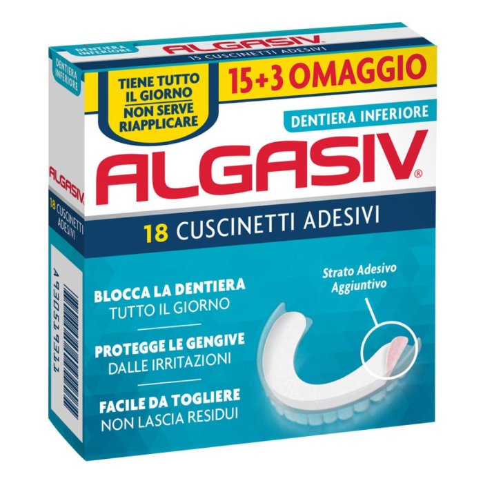 Combe Algasiv 15 Cuscinetti Adesivi Protesi Inferiore