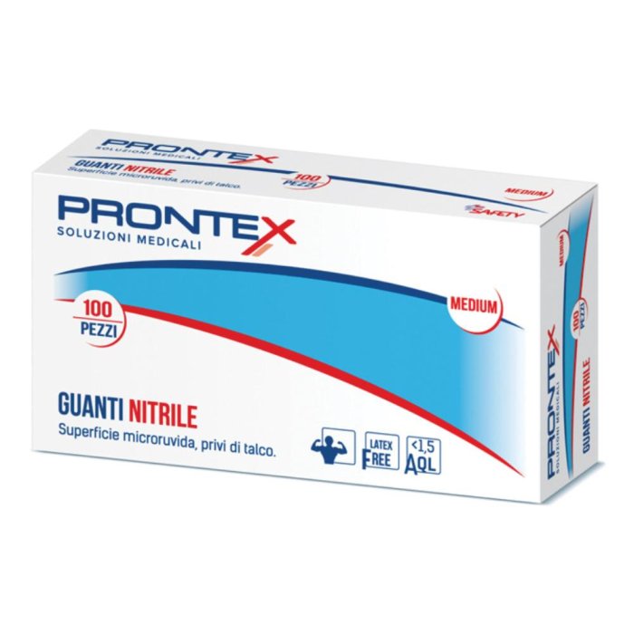 Prontex Guanto in Nitrile Senza Polvere taglia Piccola 100 Pezzi