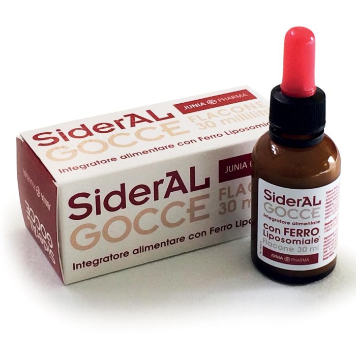 Junia Pharma SiderAl Ferro Liposomiale Integratore Aliementare Gocce 30 ml