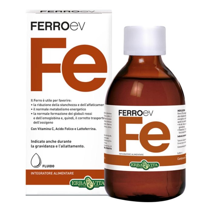 Erba Vita FerroEV - FerroEV Fluido Integratore Sciroppo 250 ml