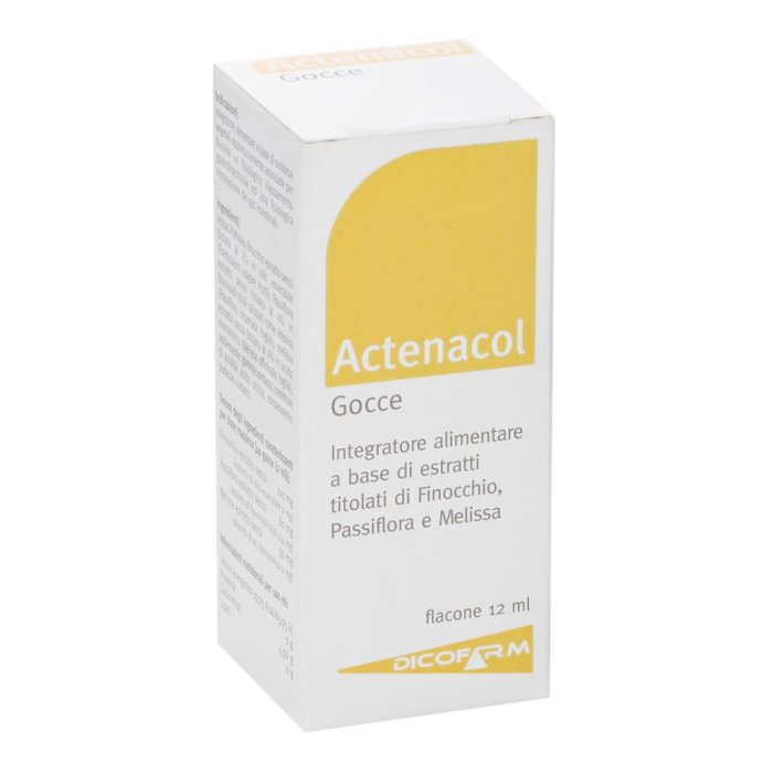 Actenacol gocce 12 ml integratore per digestione, gas addominali e sonno