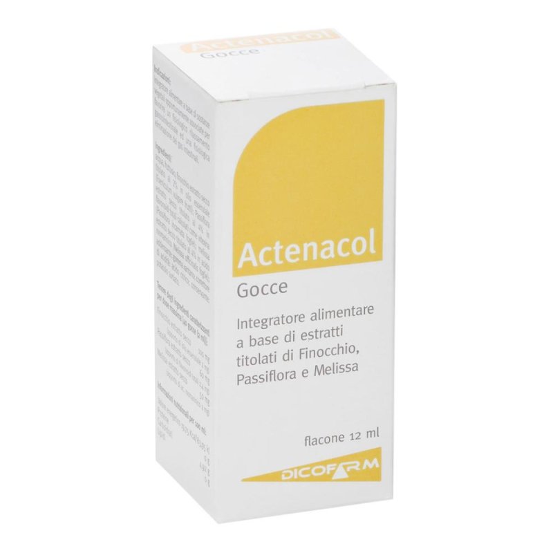 Actenacol gocce 12 ml integratore per digestione, gas addominali e sonno