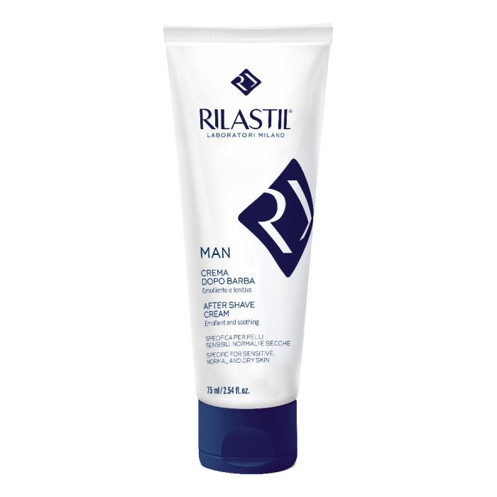 Rilastil Man - Crema Dopobarba per Pelli Sensibili Normali e Secche Uomo 75ml