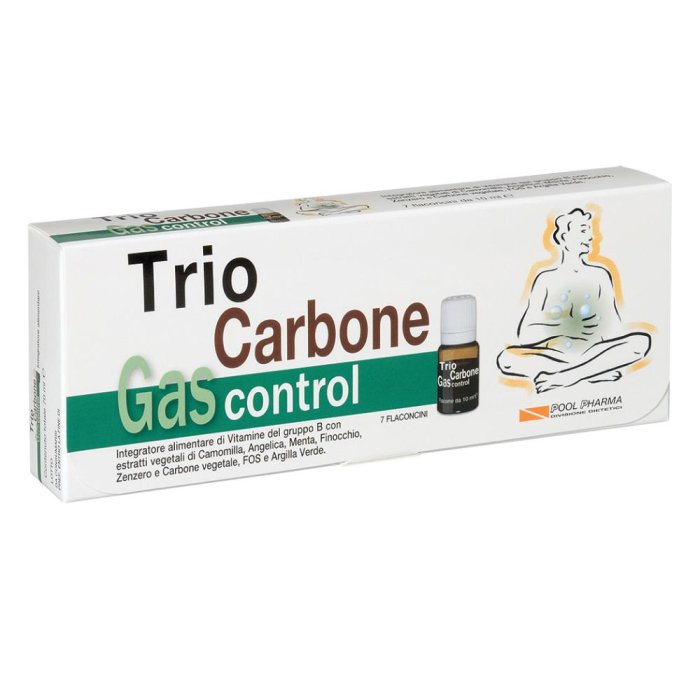 PoolPharma Triocarbone Gas Control Integratore 7 Flaconcini