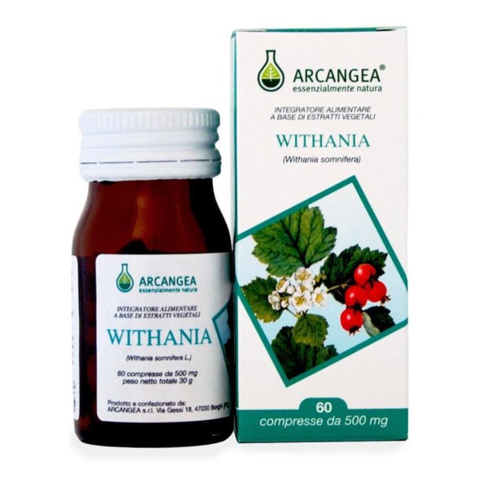 Withania Somnifera Ashwagandha Integratore Alimentare 60 Capsule – Supporto per Rilassamento e Benessere Mentale – ACN