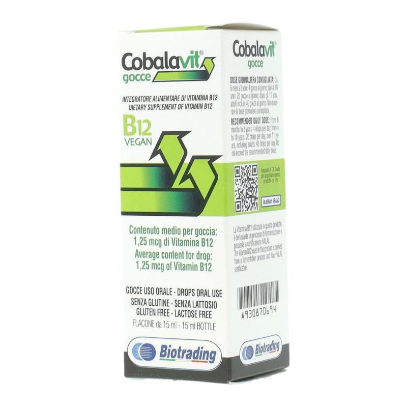 Biotrading Cobalavit Gocce B12 Integratore Alimentare 15 ml Biotrading Cobalavit Gocce B12 Integratore Alimentare 15 ml