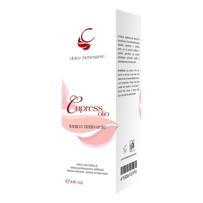 Cupressolio 100 ml Olio di Cipresso Puro Naturale per Circolazione e Gambe Pesanti