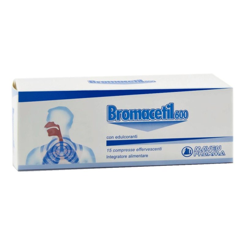 Maven Pharma Bromacetil 600 Integratore Alimentare 15 Compresse Effervescenti