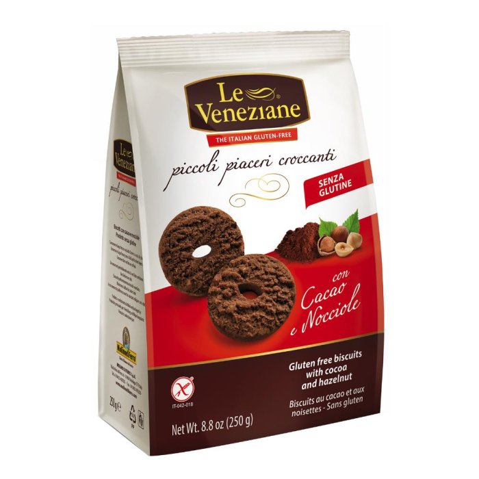 Molino Di Ferro Le Veneziane - Biscotti Con Cacao E Nocciole Senza Glutine 250g