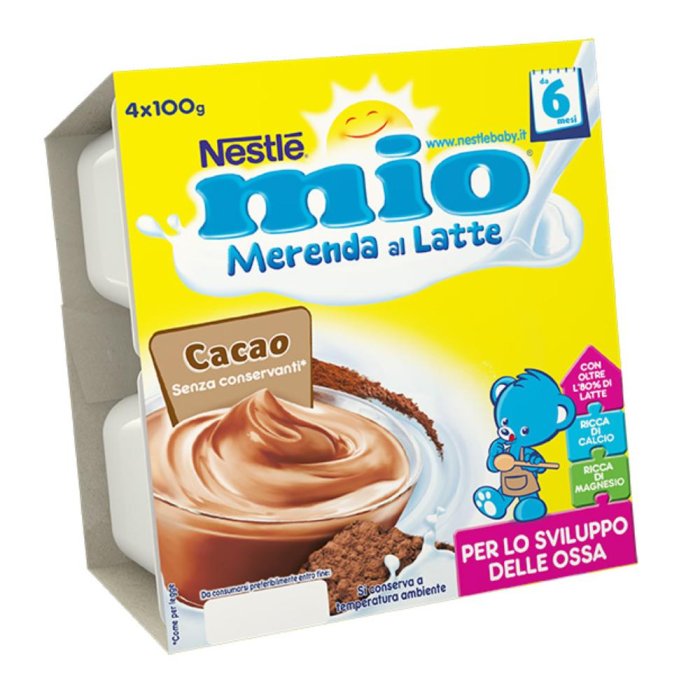 Mio Merenda cacao 4x100 g dessert al cacao per la merenda dei bambini