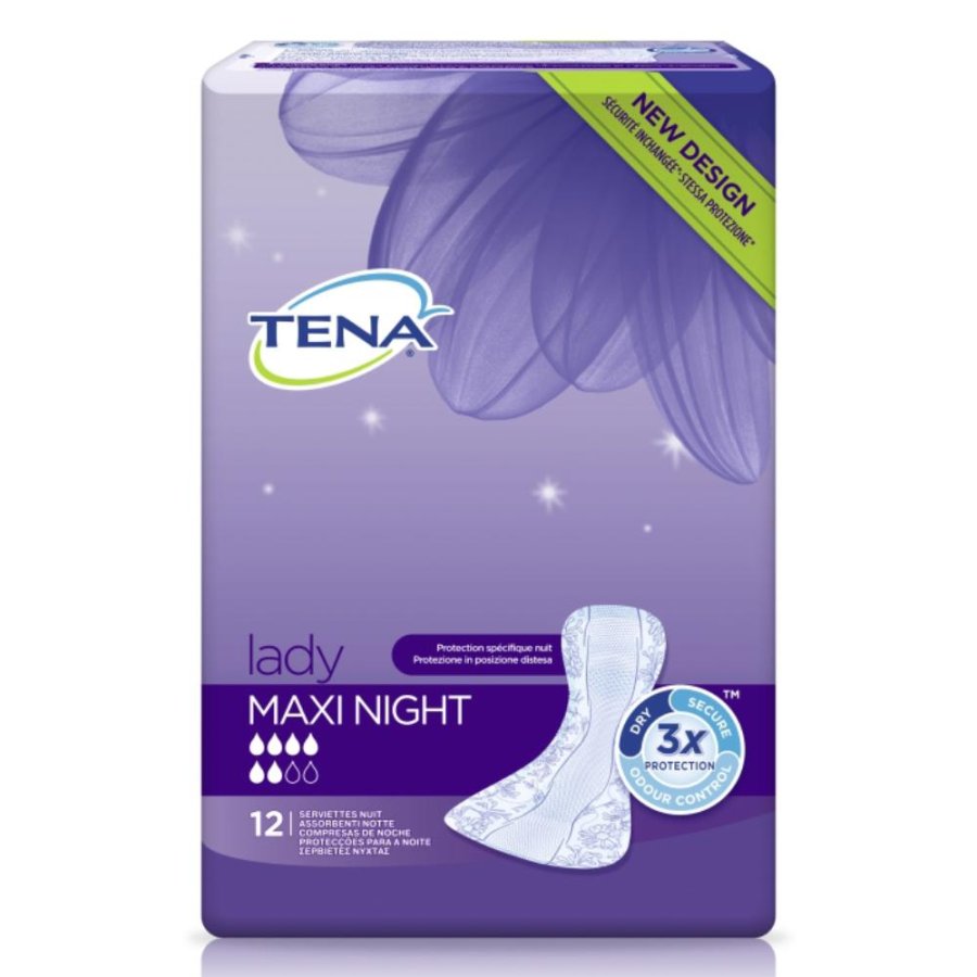 Tena Lady Incontinenza Pannolone Assorbente Maxi Night 12 Pannoloni