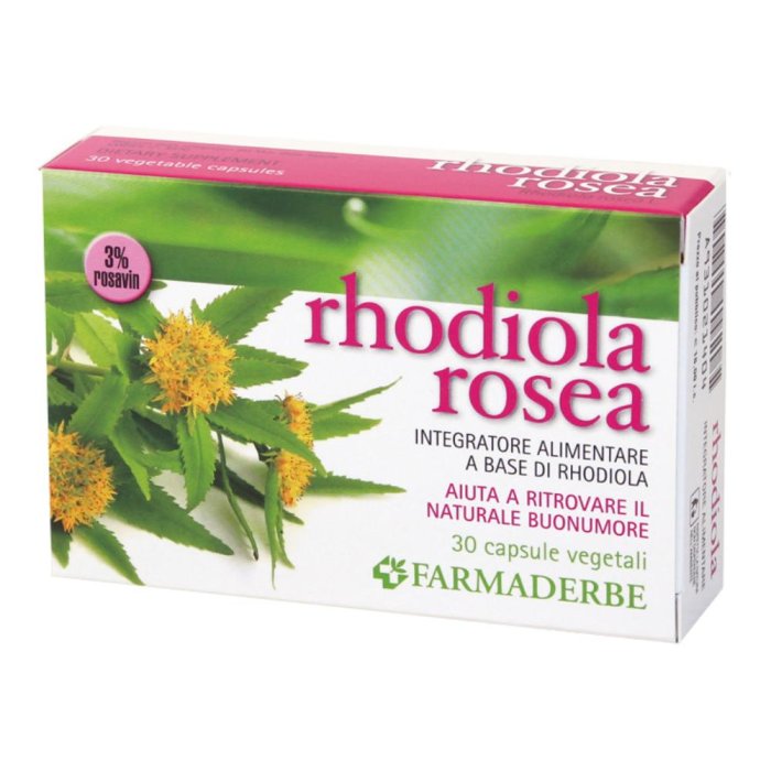 Farmaderbe Rhodiola Rosea Integratore Alimentare 30 Capsule