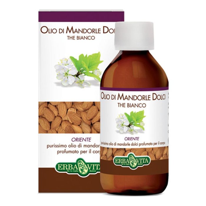 Erba Vita Linea Oli Alimentari Olio Di Mandorle Dolci The Bianco Oriente 250 ml
