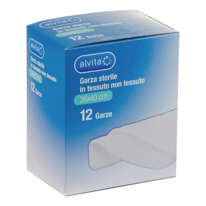 Alvita garza idofila sterile in tessuto non tessuto 36x40cm 12 pezzi