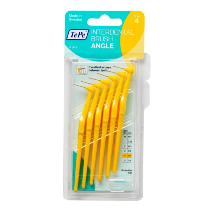 Tepe Scovolino Angle Giallo Misura ISO 4 0.7mm 6 scovolini