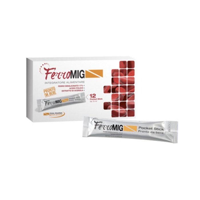 MGK VIS  Minerali FerroMig Integratore in Soluzione 12 Stick Limone Fragola