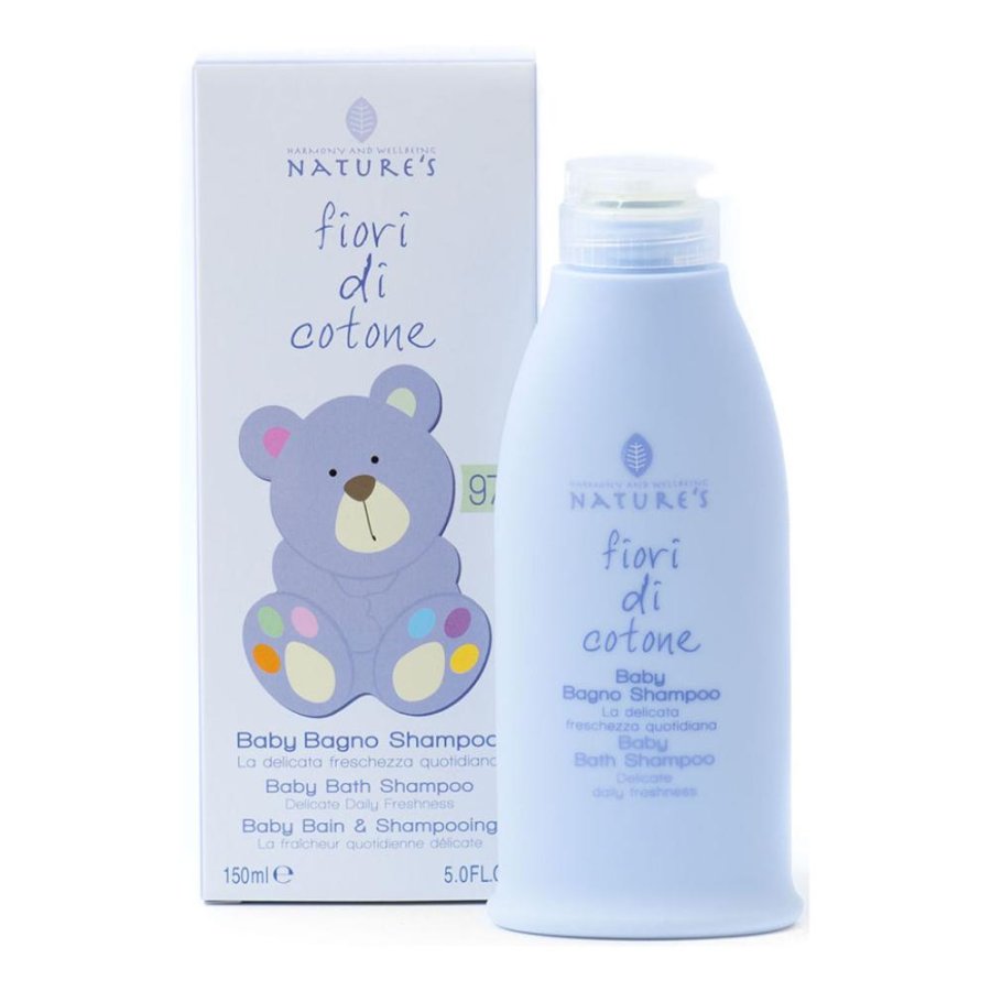 Fiori di Cotone Nature’s baby bagno detergente corpo e capelli per bambini Fiori di Cotone Nature’s baby bagno detergente corpo e capelli per bambini