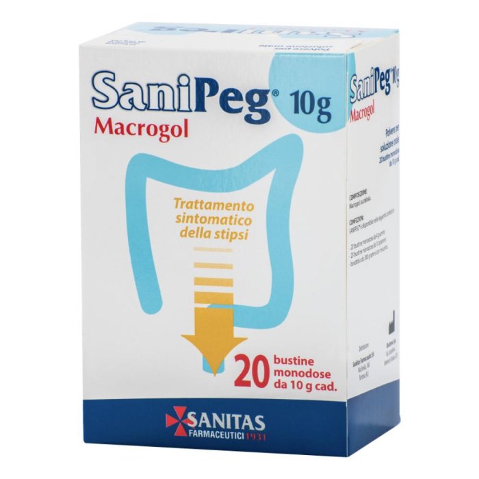 Macrogol Polvere Per Soluzione Orale Sanipeg 10g 20buste