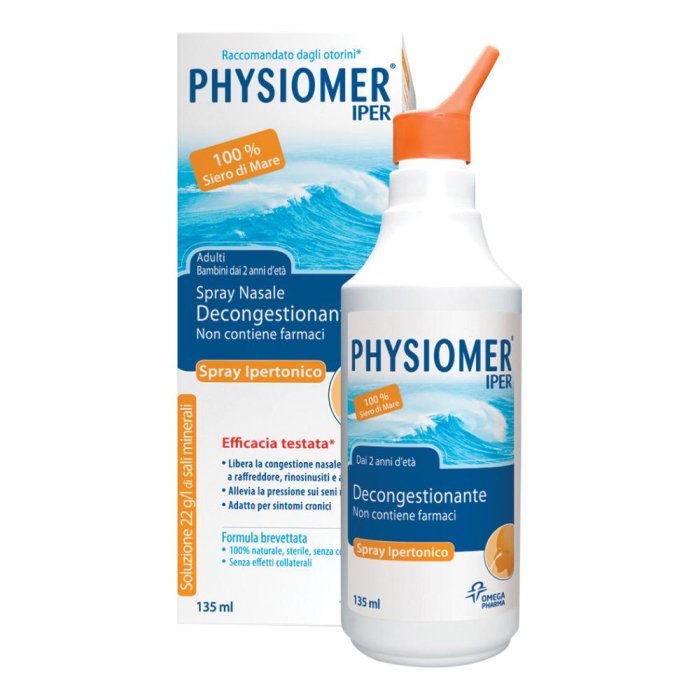 Physiomer  Pulizia e Salute del Naso Iper Soluzione Spray 135 ml