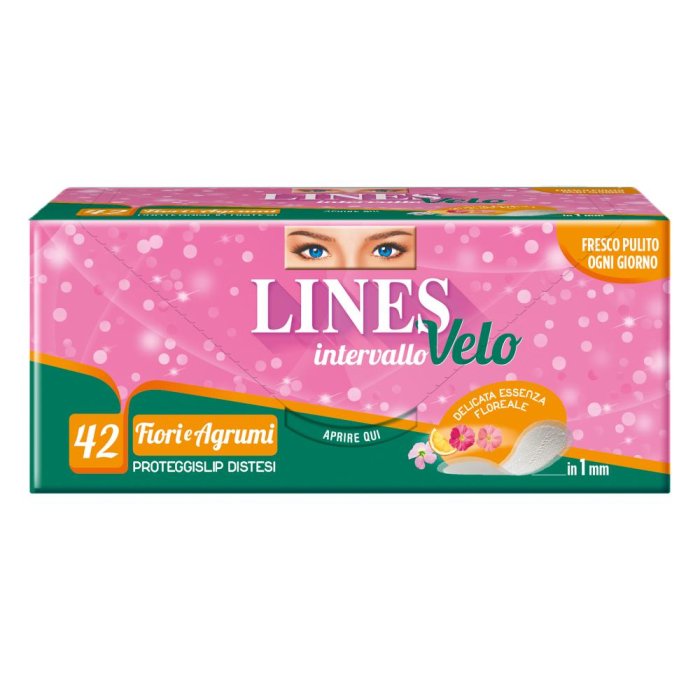 Lines Velo Assorbenti Igienici Fiori e Agrumi Ultra Sottili Confezione da 42 Pezzi