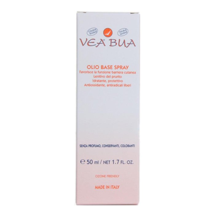 Vea Bua Olio Base Spray con Vitamina E Idratante Protettivo Lenitivo, 50ml