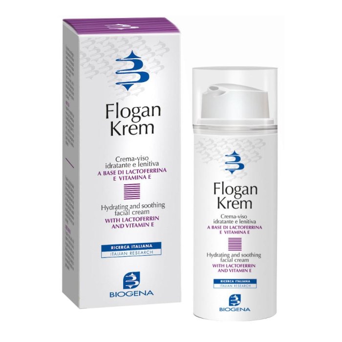 Biogena Flogan Krem Crema Viso Lenitiva e Idratante Leggero Riequilibrante 50 ml