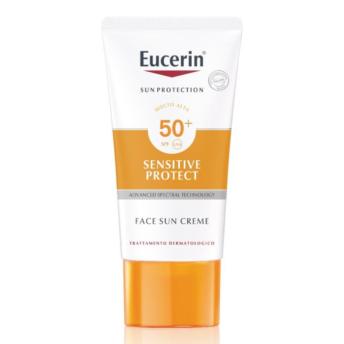 Eucerin  Solare Pelli Sensibili SPF50 Crema Viso Pelli Normali Secche 50 ml