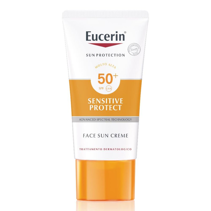 Eucerin  Solare Pelli Sensibili SPF50 Crema Viso Pelli Normali Secche 50 ml